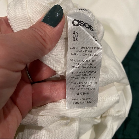 NWT ASOS Midi Bodycon Dress Ivory Open Sides Stretch 4 - Picture 7 of 10